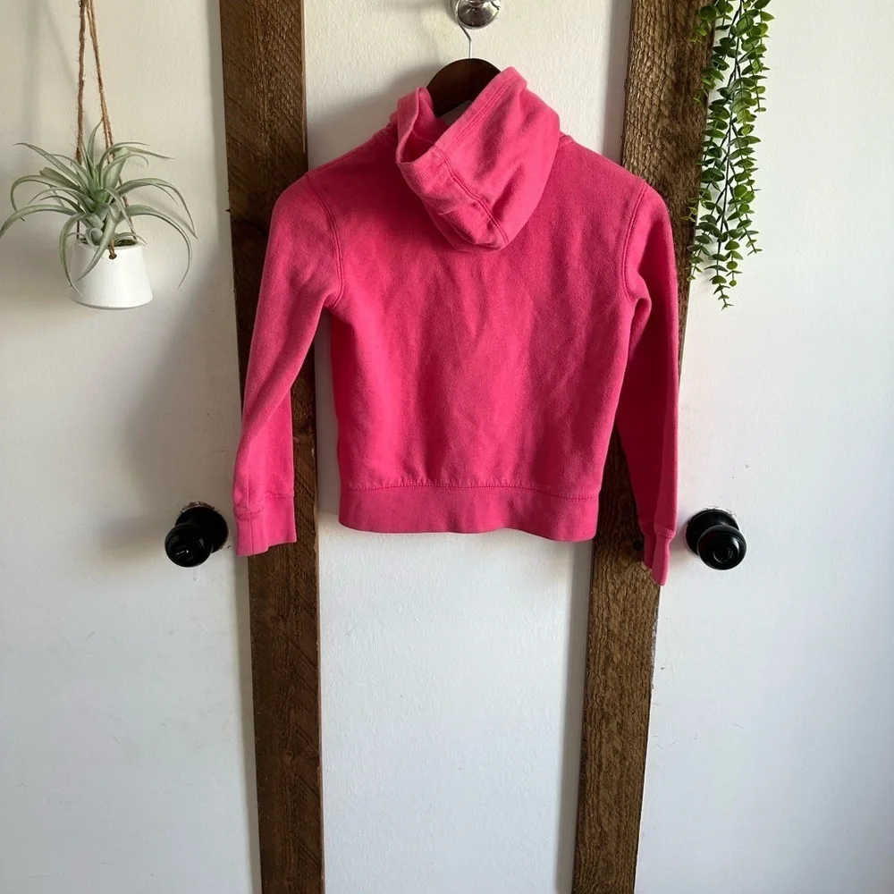 Y2K GAP Girls Full Zip Logo Front Pink Hoodie Jacket Sise Medium Kids